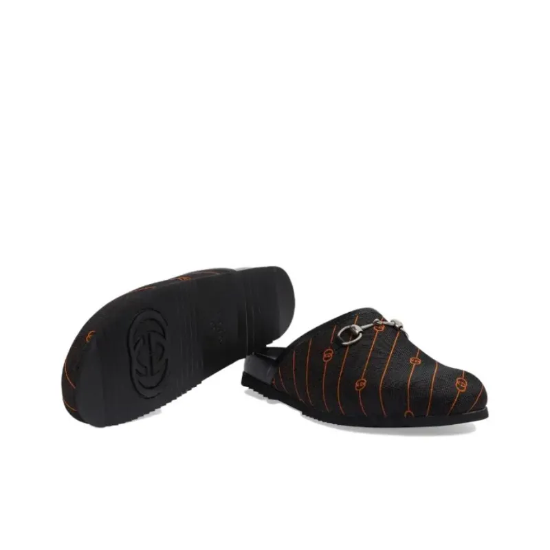 GUCCI Wrap-toe Slippers Men's Black-2
