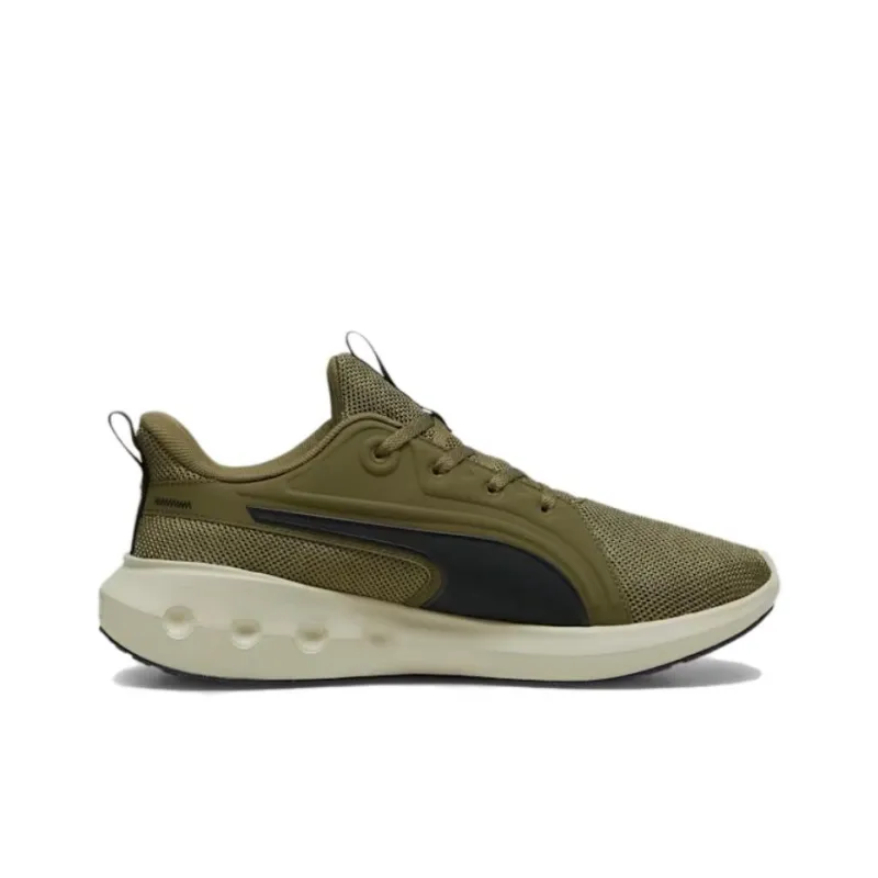 PUMA Softride Anti-Slip Wear-Resistant Low-Top Casual Running Shoes Unisex Olive Green-1