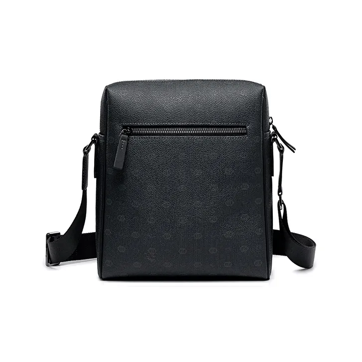 HLA Cow Leather With Synthetic Leather Crossbody Bag, Backpack, Shoulder Bag Men's Black-2