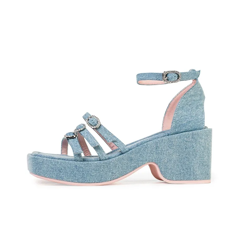 Wonderful Couple One Strap Sandals 7cm Women's-27