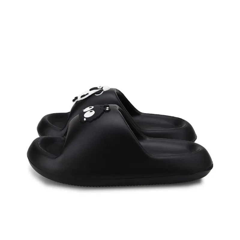 XMISTUO Slide Slippers Unisex Black/White-1