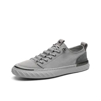 RED DRAGONFLY Skateboard Shoes Men Low Top Gray/Army Green/Apricot