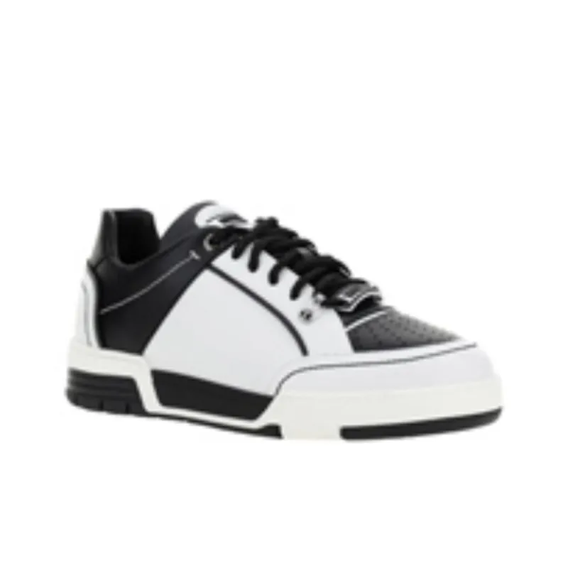 MOSCHINO Low Top Skateboard Shoes Men's White-2