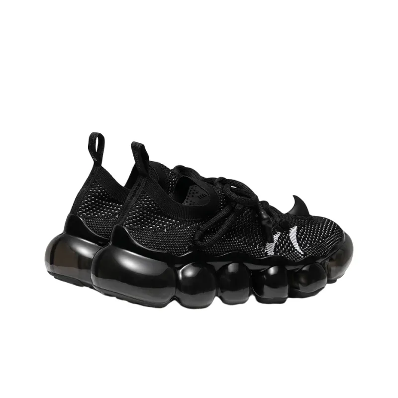 BERNHARD WILLHELM x Grounds Cushioning Low-Top Sports Casual Shoes Unisex Black White-3