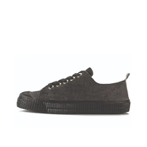 Novesta Canvas Shoes Unisex Low-Top Black