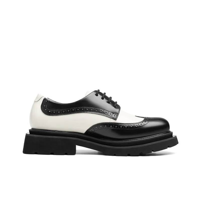 TUATARA Platform Shoes Men's Black White-1