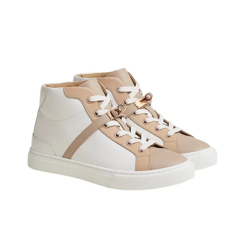 HERMES Daydream Stylish Skateboarding Shoes Women's White Brown-2