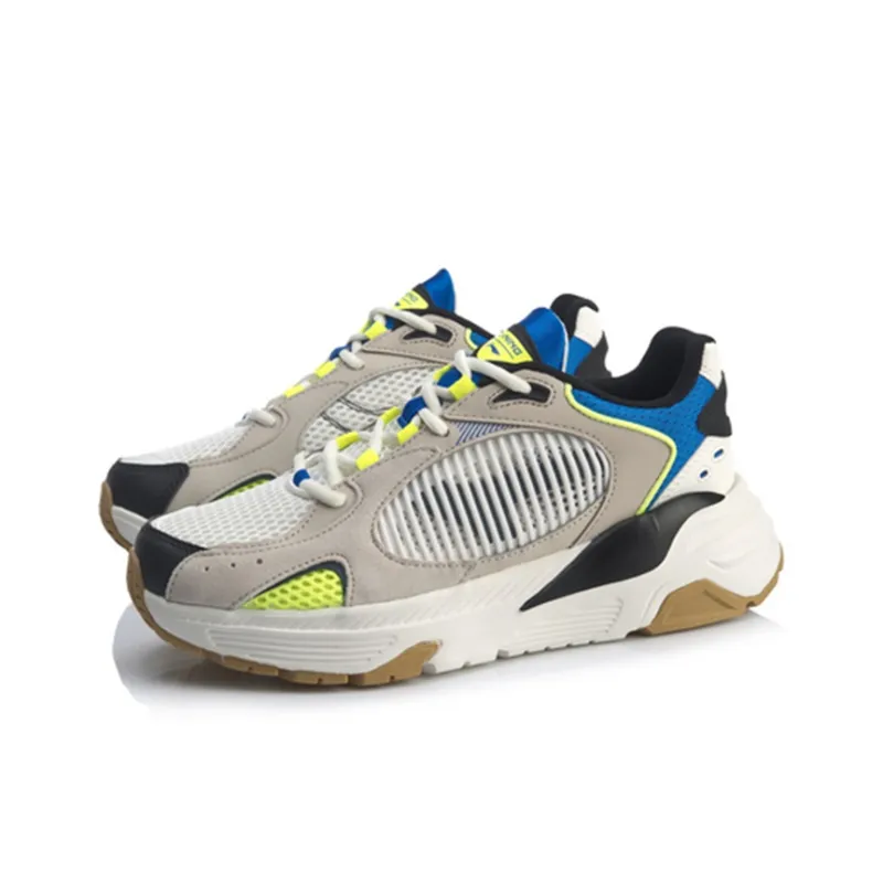 LiNing 92 Pentium Abrasion Resistant Slip Resistant Balance Low Top Sports Casual Shoes Men's Mist White-2