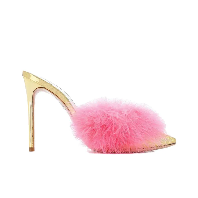 Sophia Webster High Heels 10cm Women's Pink Gold-1