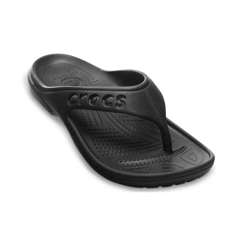 Crocs Baya Flat Flip Flops Black-1
