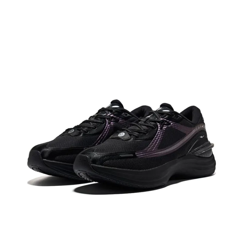 Erke Cushioning Anti Slip And Wear Resistant Low Top Running Shoes Men's Black-2