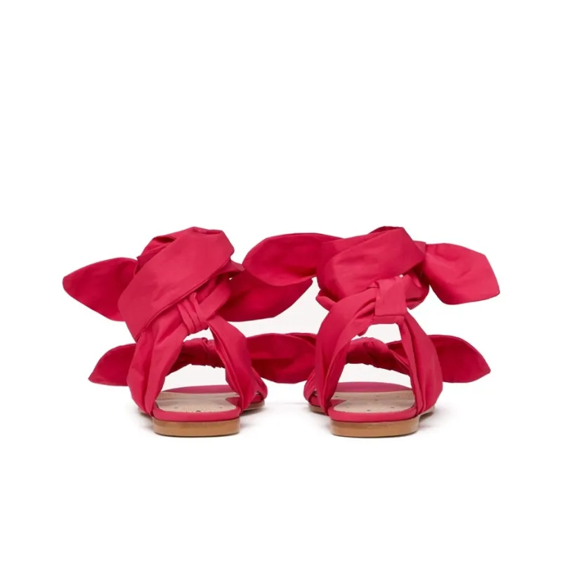 RED VALENTINO REDValentino Bow Detail Lace Up Sandals Women's-4