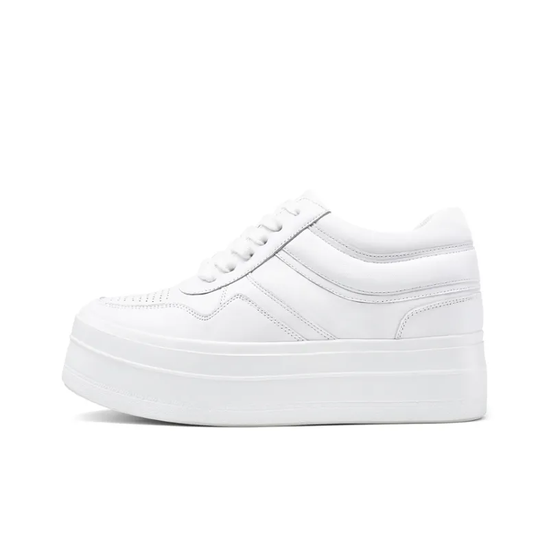 He Jinchang Hermo Collection Low Top Skateboard Shoes Women's White-0