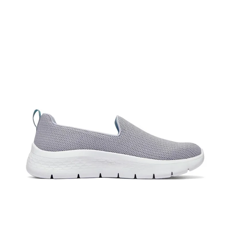 Skechers Go Walk Fle Cushioning Anti Slip And Wear Resistant Low Top Casual Shoes Women's White Gray-1
