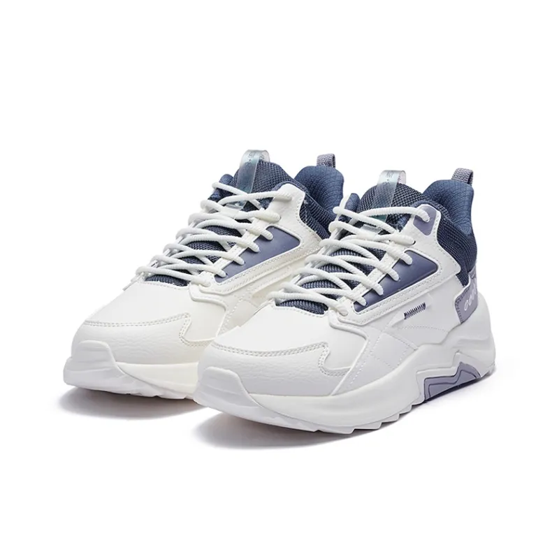 361° Slip Resistant, Abrasion Resistant, Thermal Mid Top Sports Casual Shoes Women's White Purple-2