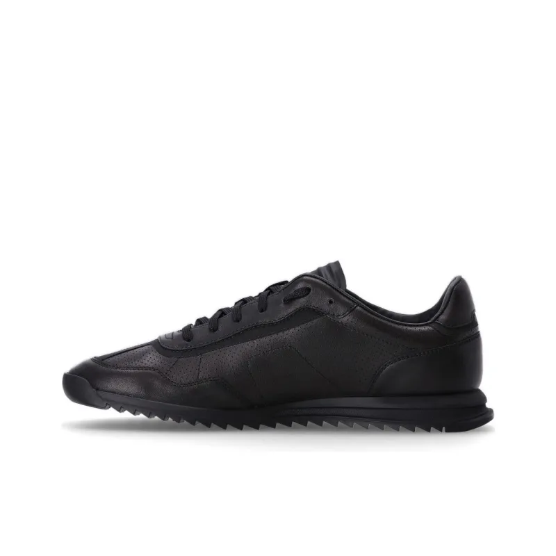 BOSS Perforated Low-top Leather Sneakers-0