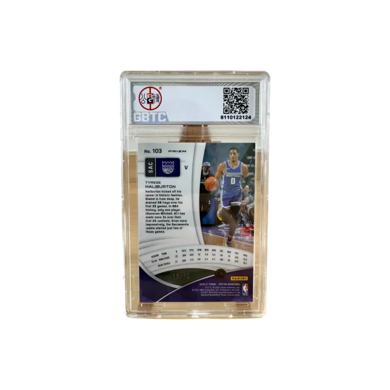 PANINI 20 21 Panini Spectrum Tyrese Haliburton 13/49 Refringence GBTC Grading  9 Graded Cards 1 Pc-1