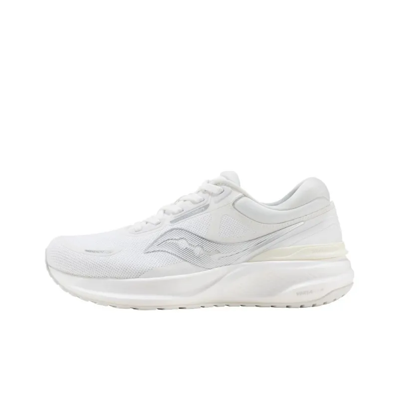 Saucony Anti Slip Wear Resistant Low Top Training Running Shoes Unisex White-0