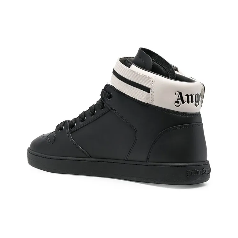 PALM ANGELS High Top Stylish Skateboarding Shoes Men's Black-3