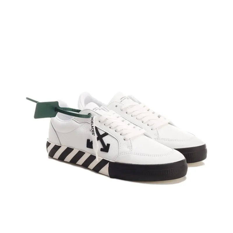 OFF WHITE Vulc Low Leather White Black SS22-2