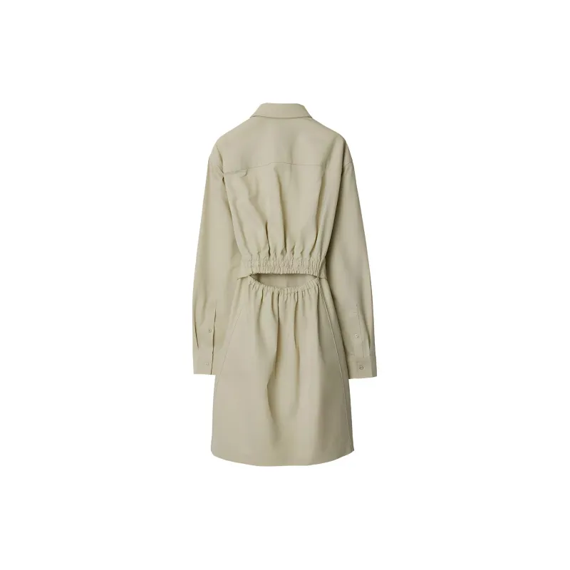 Burberry Belted Cut out Shirt Dress-1