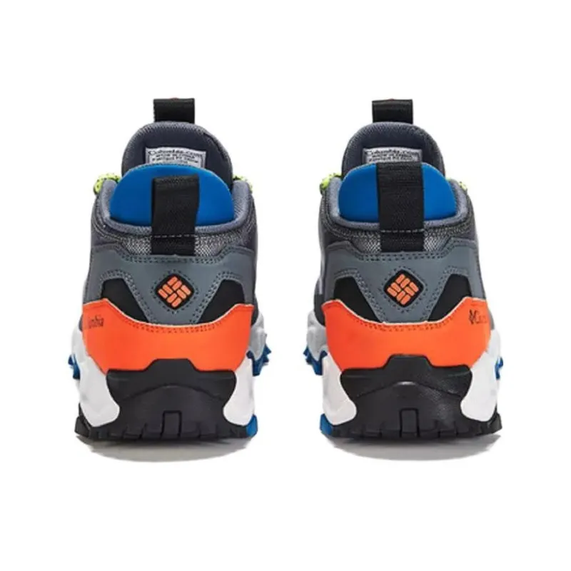 Columbia Flow Borough Cushioning Anti-Slip And Wear-Resistant Mid-Top Outdoor Shoes Gray Blue Orange-3