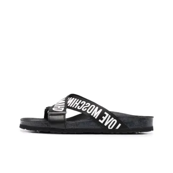 Love MOSCHINO Logo Open-toe Slides