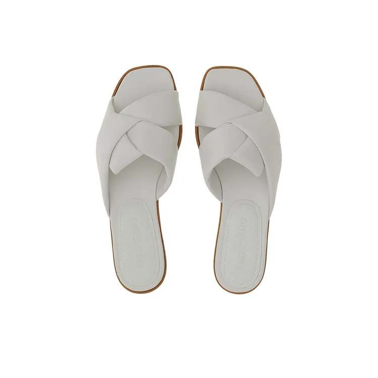FERRAGAMO Knot-detail Leather Slides-3