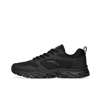 Anta Cushioned Anti Slip Wear Resistant Breathable Lightweight Low Top Running Shoes Men's Black
