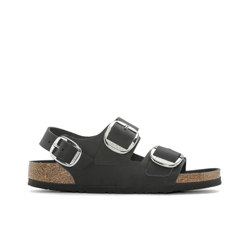 Birkenstock Milano Big Buckle Stylish Sandals Women's Black-1