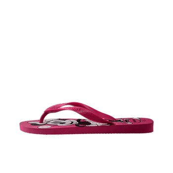Disney x Havaianas Rubber Sole Slip Resistant Flip Flops Women's Red