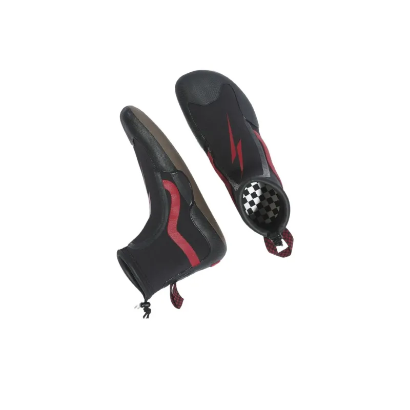 Nathan Florence Vans Surf Boot 2 Anti-Slip Wear-Resistant High-Top Skateboard Shoes Unisex Black Red-3