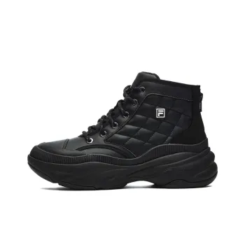 FILA Bread Mid Anti Slip Wear Resistant Mid Top Casual Shoes Women's Black
