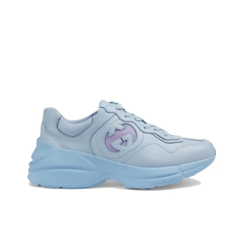 GUCCI Low Top Casual Shoes Women's Light Blue-1