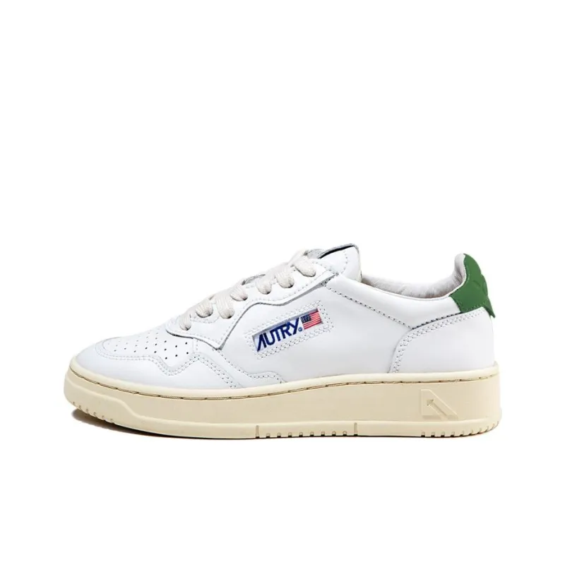 AUTRY Medalist Leather Low White Green-0