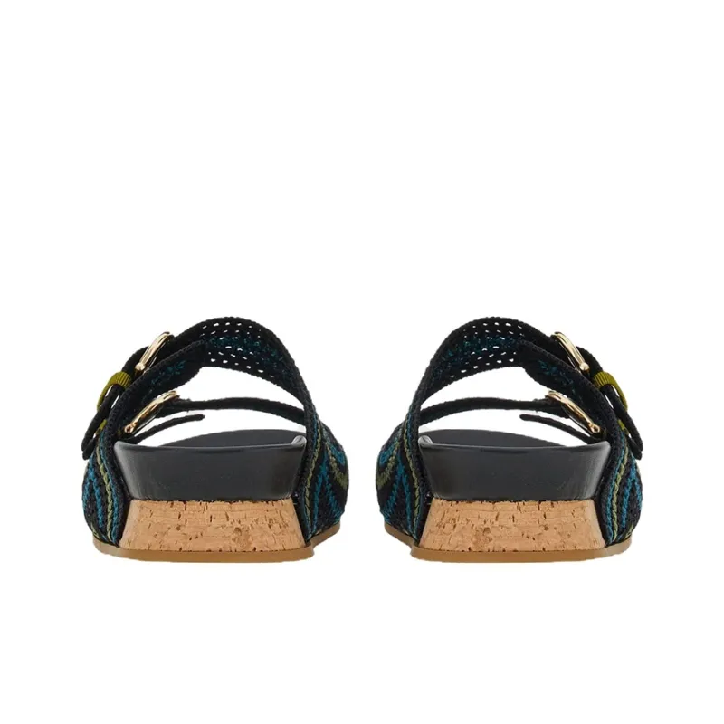 FERRAGAMO Slide Slippers Women's Black-4