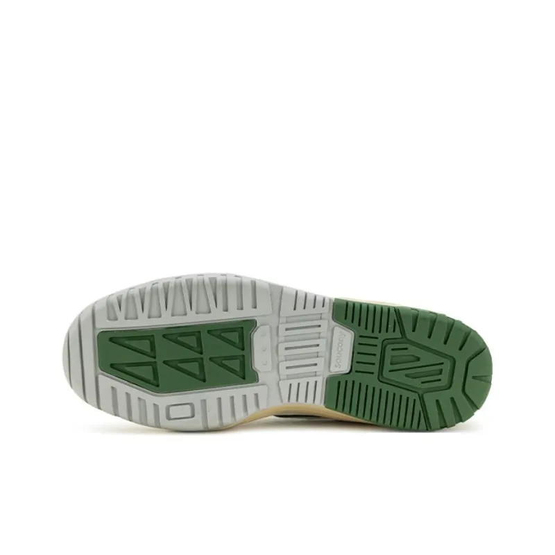Saucony Cross 90 Anti Slip Wear Resistant Low Top Skateboard Shoes Unisex White Green-4