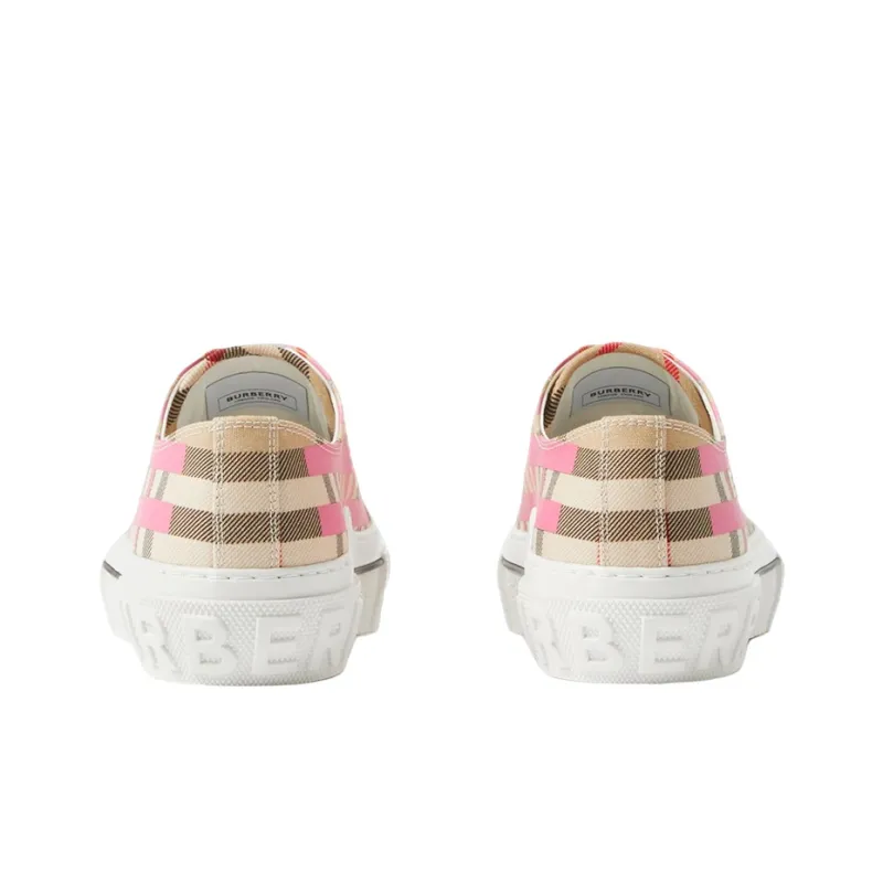Burberry Low Top Skateboard Shoes Women's Pink-4