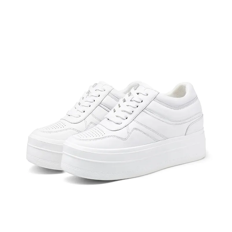 He Jinchang Hermo Collection Low Top Skateboard Shoes Women's White-3