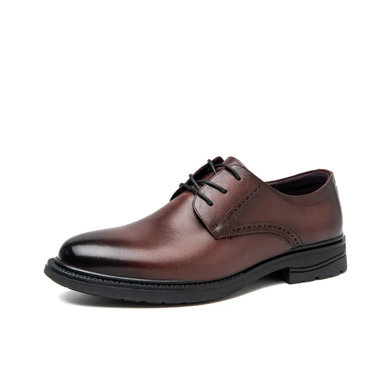 Joe Bang Wolf X XIAOTOULANG Dress Shoes Men Low Top Black/Brown-3