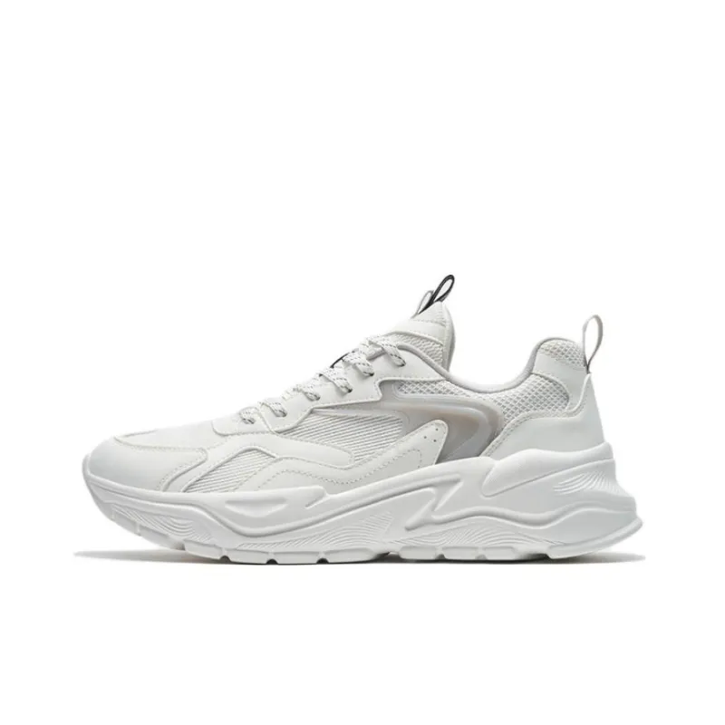 XTEP Leaping Step Slip Resistant, Abrasion Resistant, Lightweight Low Top Sports Casual Shoes Men's White Gray-0