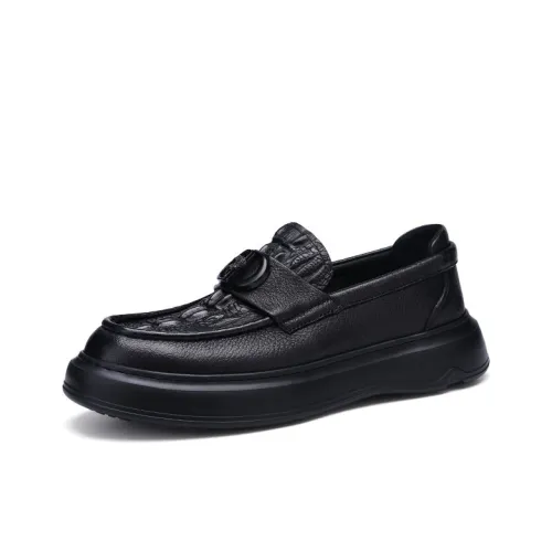 U7 Men's Casual Shoes Men Low-Top Black