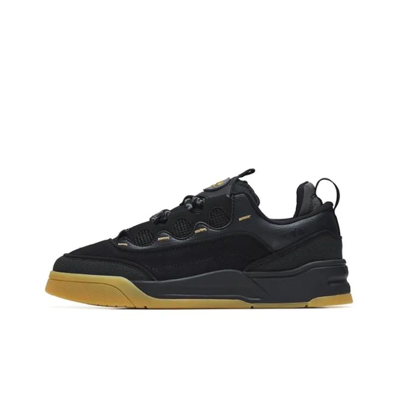 Anta Slip Resistant Cushioning And Breathable Low Top Skateboard Shoes Men's Black-0