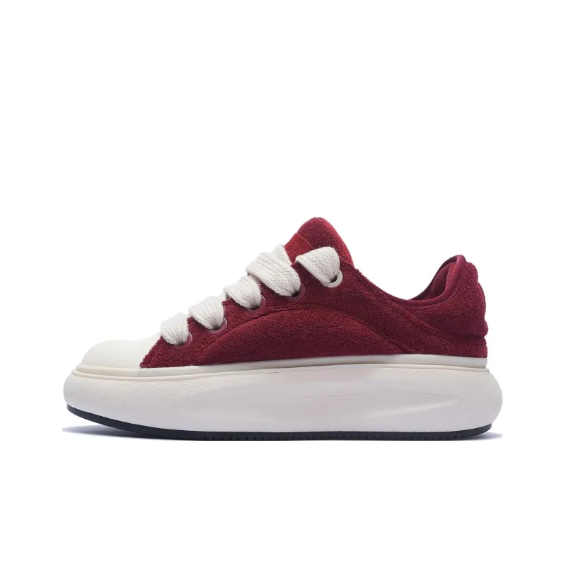 LiNing Cloud Travel C4D Abrasion Resistant Breathable Low Top Casual Shoes Women's Red-0