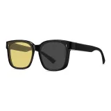Bright Black Frame with Night Vision Yellow-to-Gray Lens