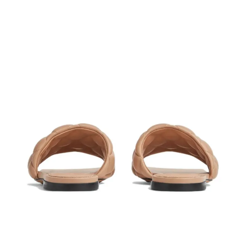 Bottega Veneta Matelassé Flat Sandals Women's-3