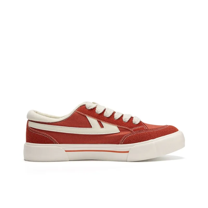 Warrior Slip Resistant, Abrasion Resistant, Lightweight Low Top Canvas Shoes Unisex Rusty Red Beige-1