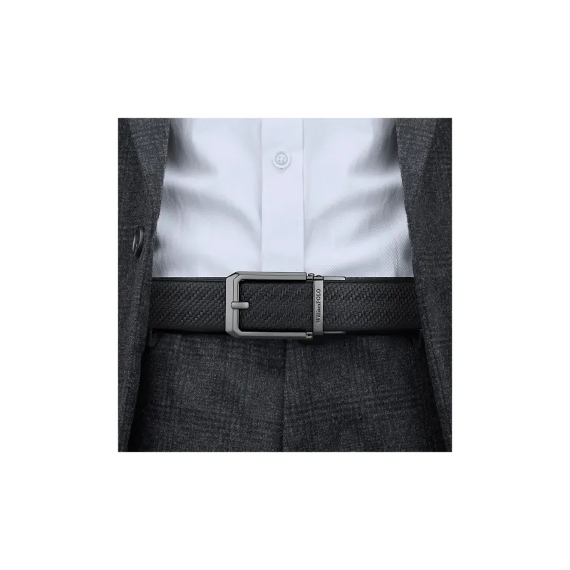WilliamPOLO Cow Leather Leather Belts Men's Width  3.5cm-4
