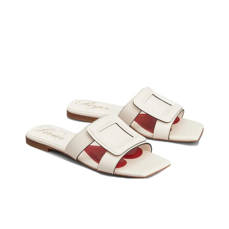 Roger Vivier Stitching Buckle Mules-1