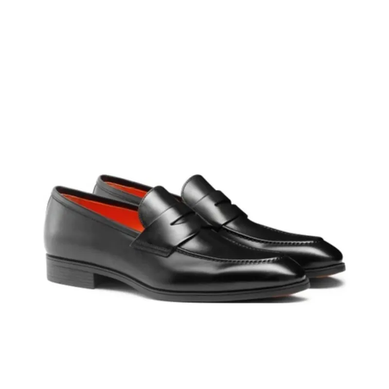 Santoni Loafers Men Black-2